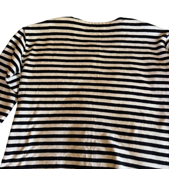 Jones New York XXL Coastal Chic Striped Sweater Nautical Rope Shoulder Detail - Picture 2 of 13